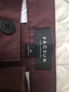 Pacsun Men's Burgundy Pants